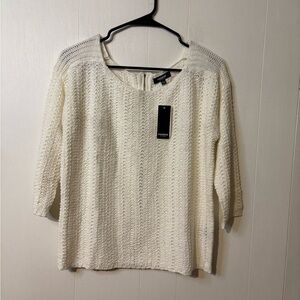 Premise Women's Ivory Textured Sweater